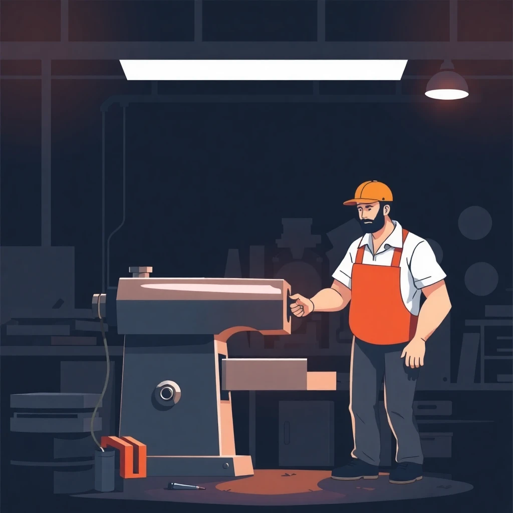 Trabajador operando maquinaria pesada