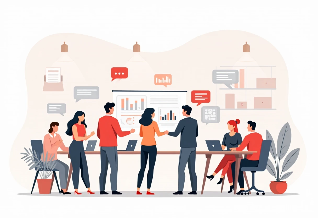 Retail teamwork and customer engagement