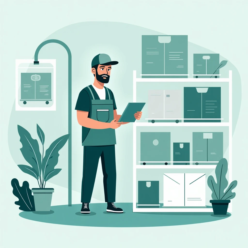 Trabajador logístico en almacén