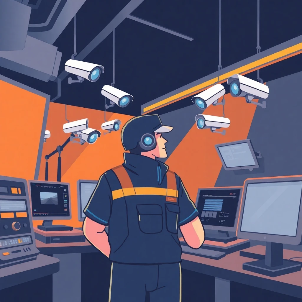 Agente de seguridad en centro de control