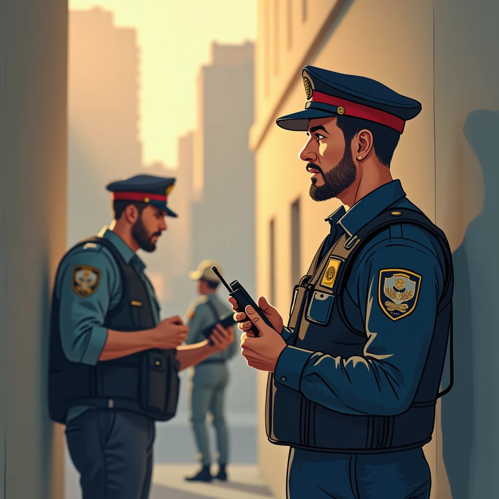 Oficial de seguridad en acción