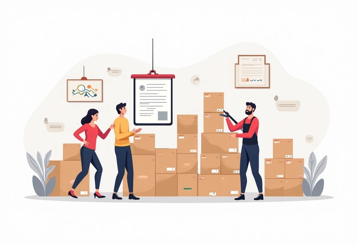 Trabajo colaborativo en un almacén
