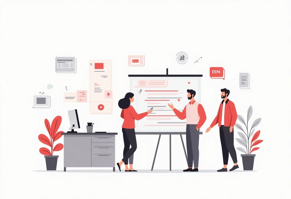 Profesionales en conversación sobre oportunidades de ventas