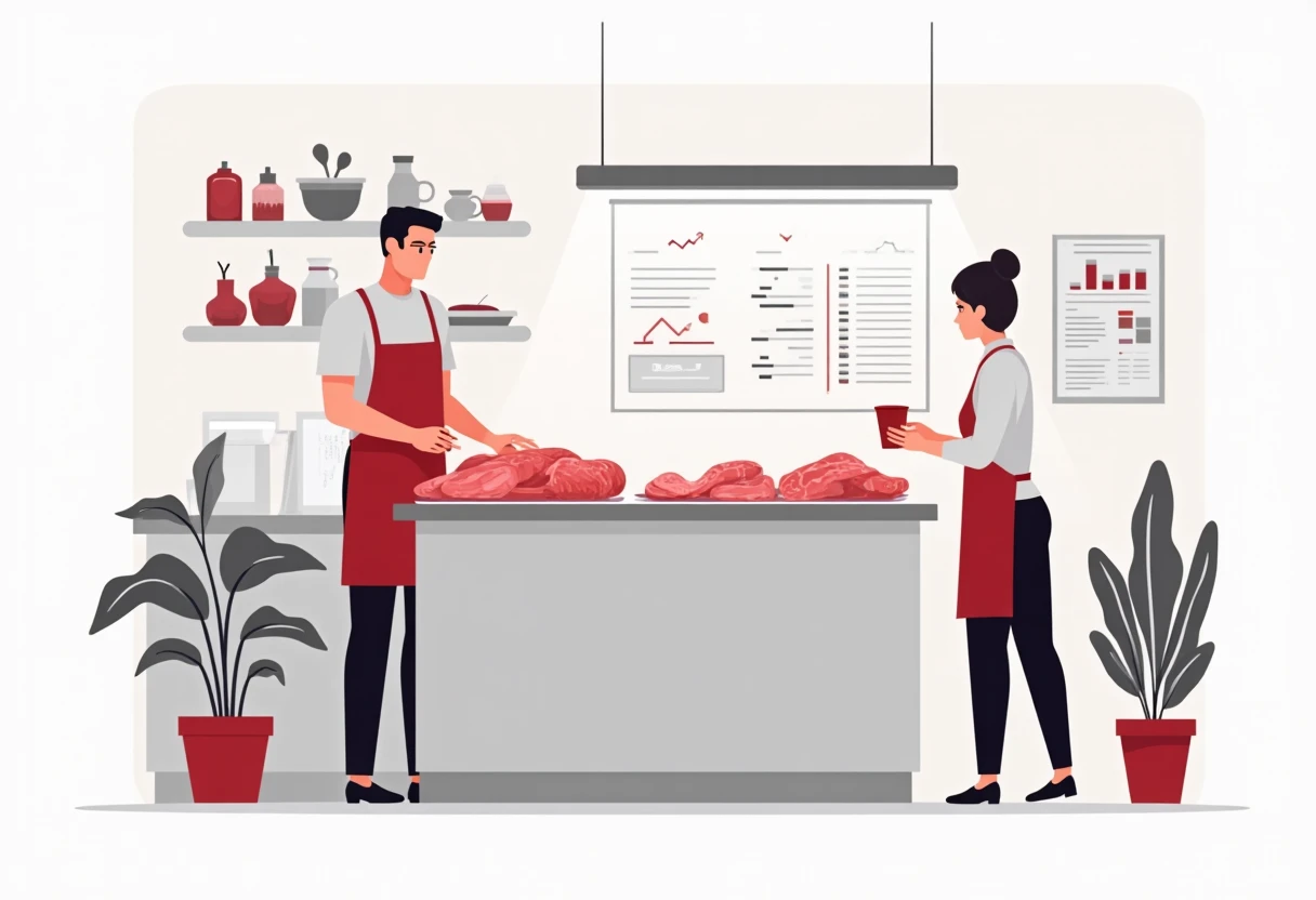 Professionnel de la boucherie chez Monoprix