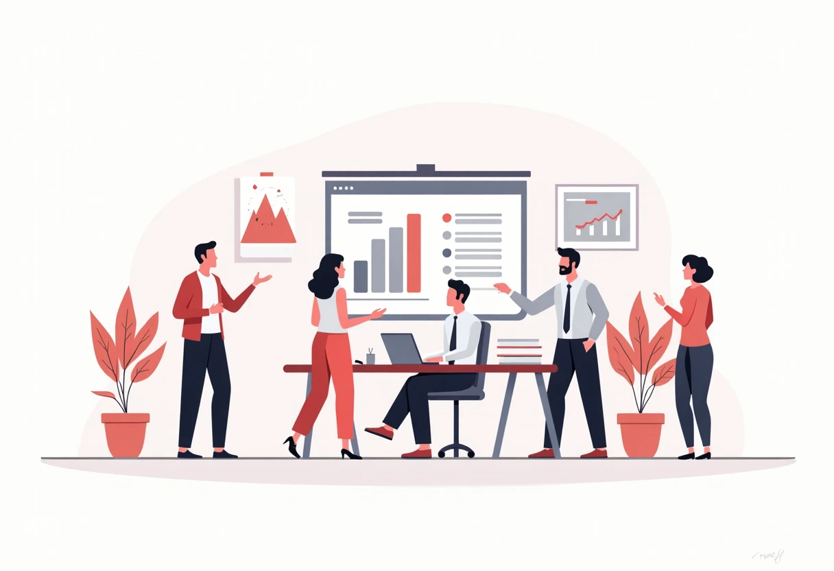 Réunion stratégique en service client