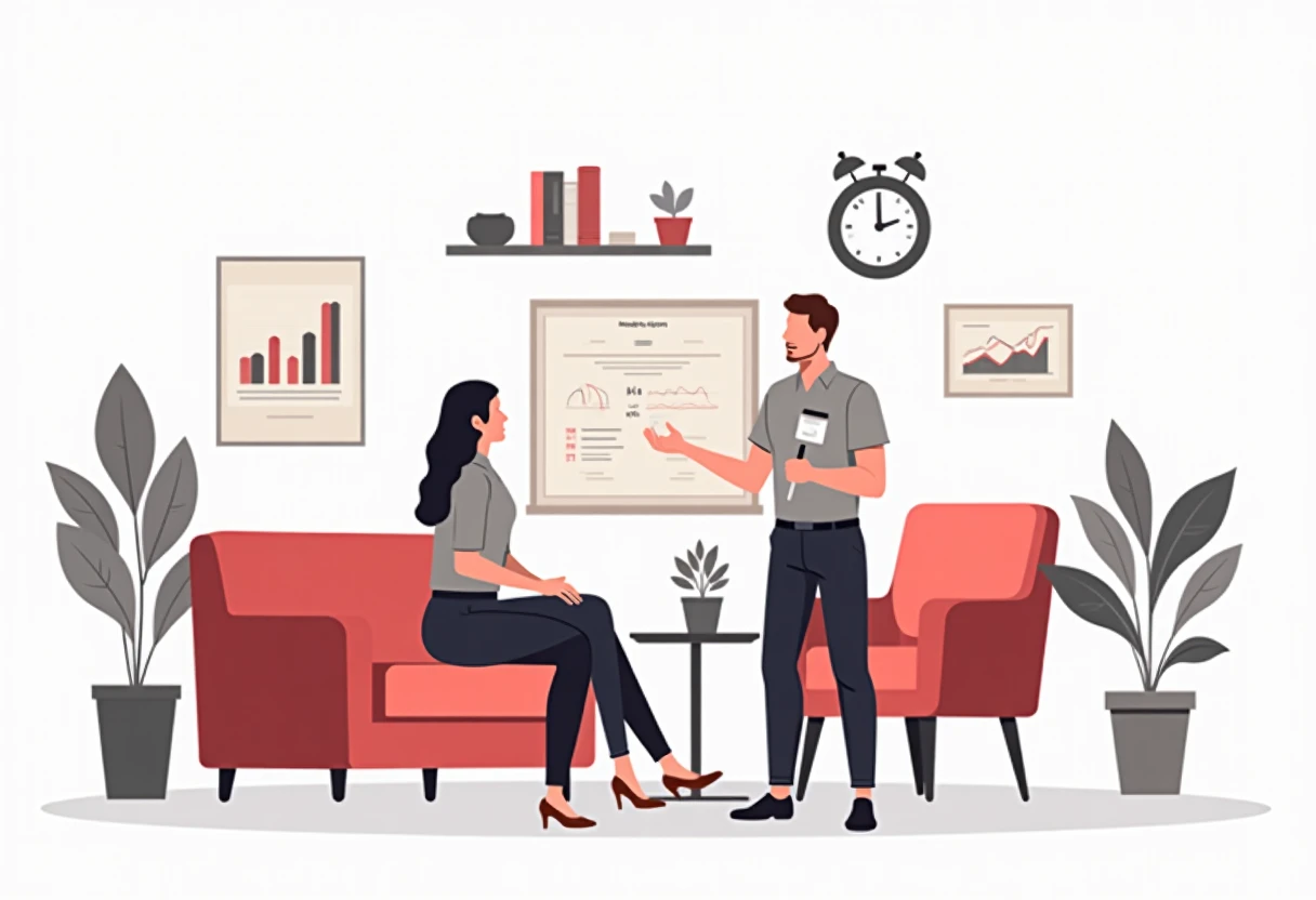 Professionnels de l'hôtellerie en discussion