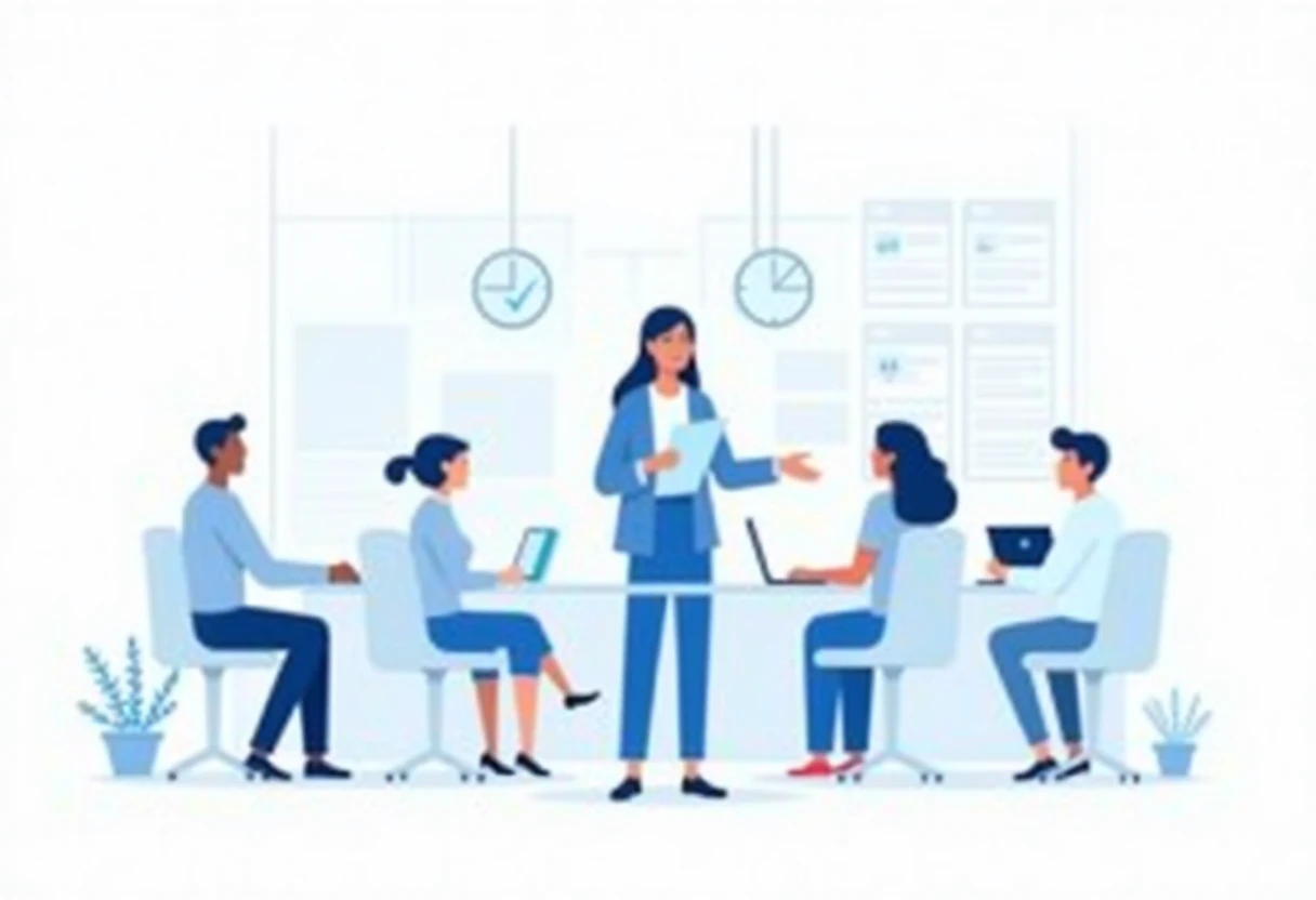 Gerente de oficina trabajando