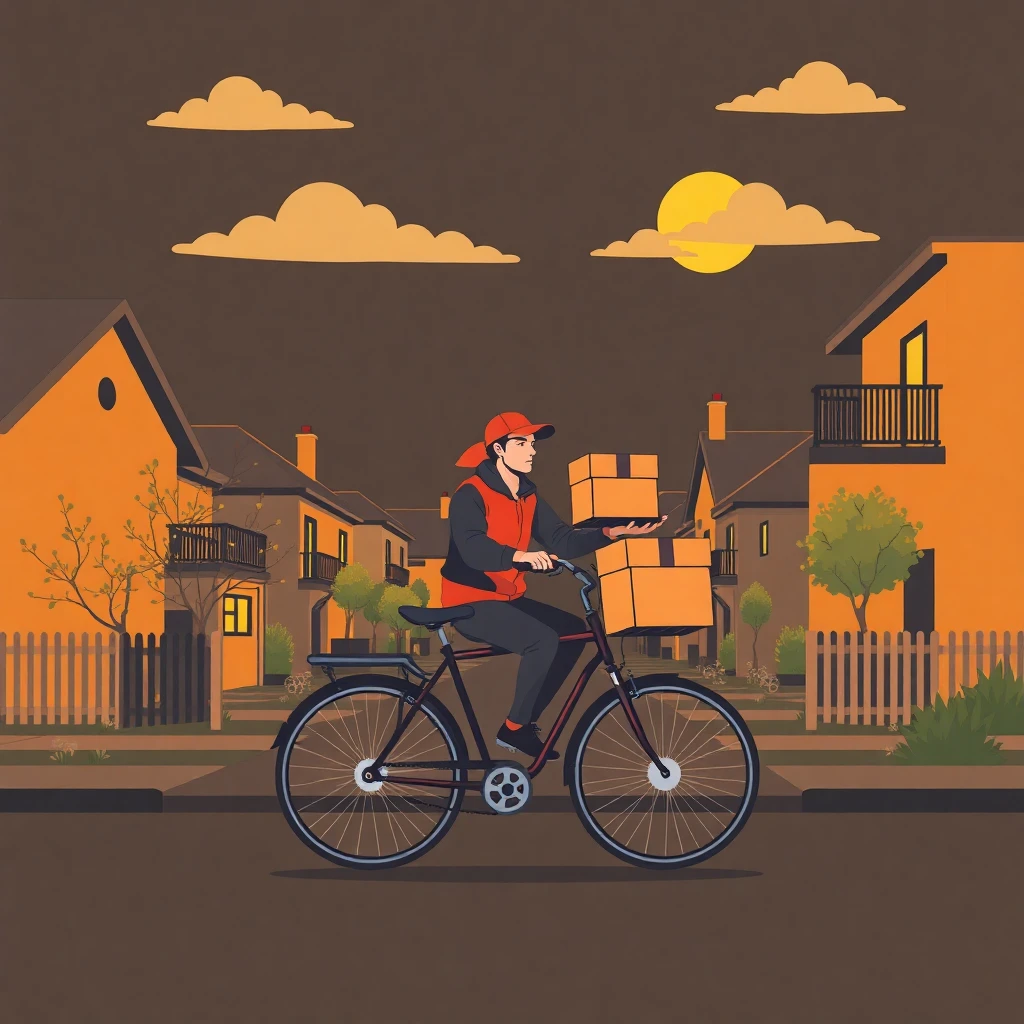 Repartidor en bicicleta