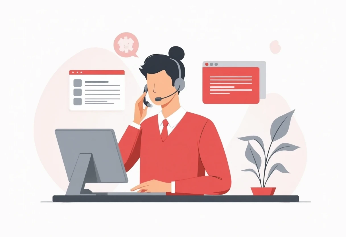 Trabajando en un centro de atención al cliente