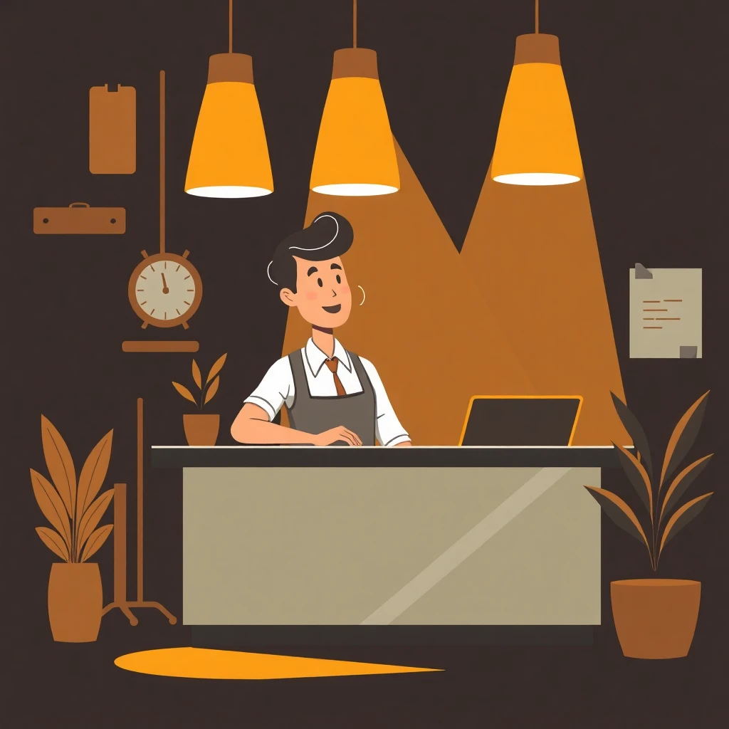 Recepcionista en un hotel