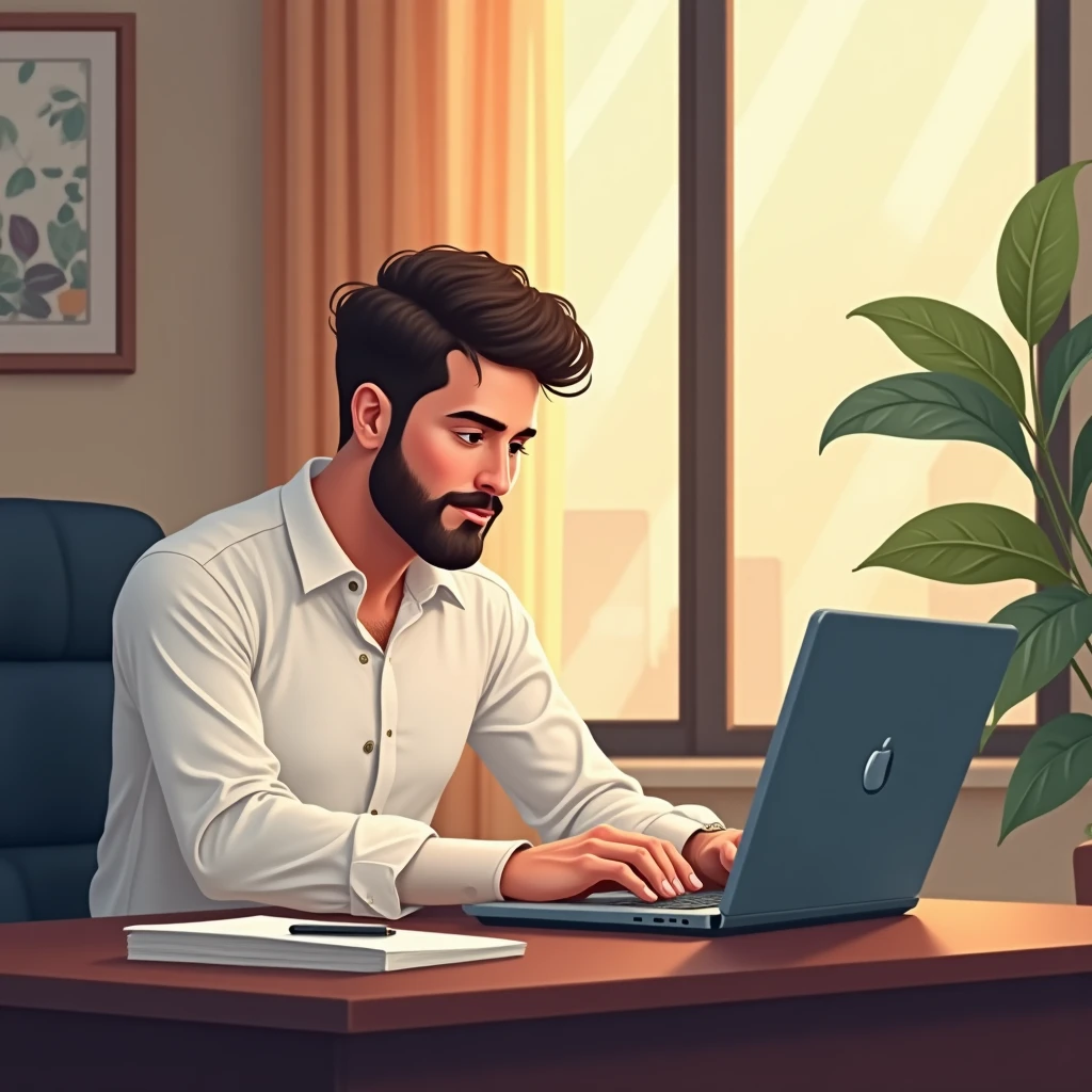 Revisando ofertas de trabajo desde casa